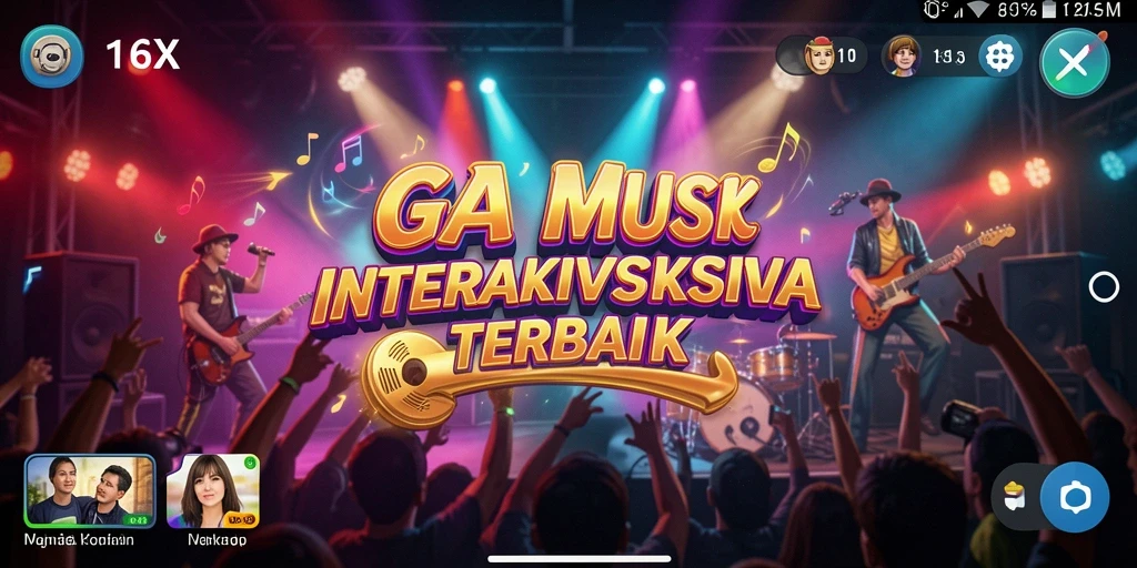Tampilan gameplay menarik di 116X saat bermain musik.