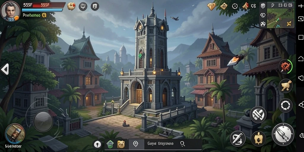 Tampilan gameplay menara yang menakjubkan di 555F.