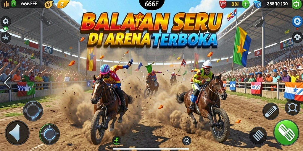 Gameplay seru dan penuh aksi dari 666FF yang menampilkan balapan menarik.