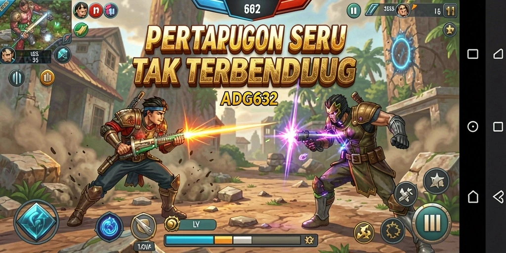 Tampilan seru dari gameplay <strong>ADG62</strong> yang menampilkan pertarungan mendebarkan.