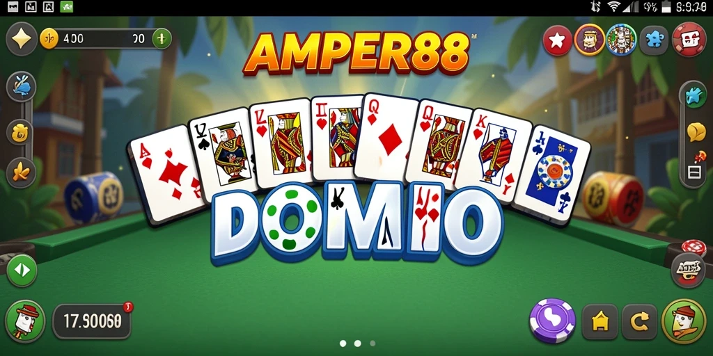 Tampilan menarik dari gameplay Domino AMPER88 yang seru.