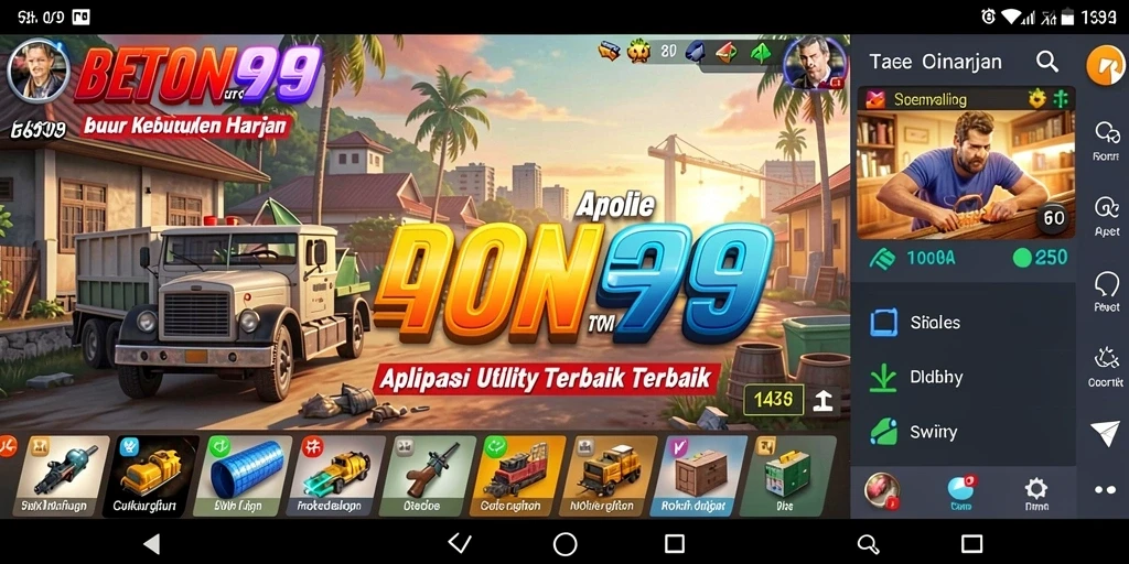 Tampilan aplikasi BETON999 dengan fitur pengingat dan manajemen keuangan yang intuitif.