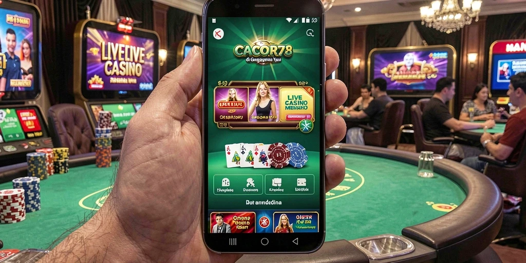 Screenshot gameplay CACOR78 yang menampilkan dealer langsung dan suasana kasino.