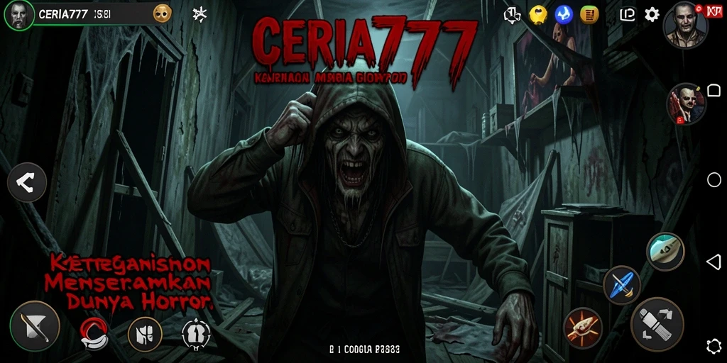 Tampilkan gameplay mendebarkan dari CERIA777 dengan suasana horror mencekam.