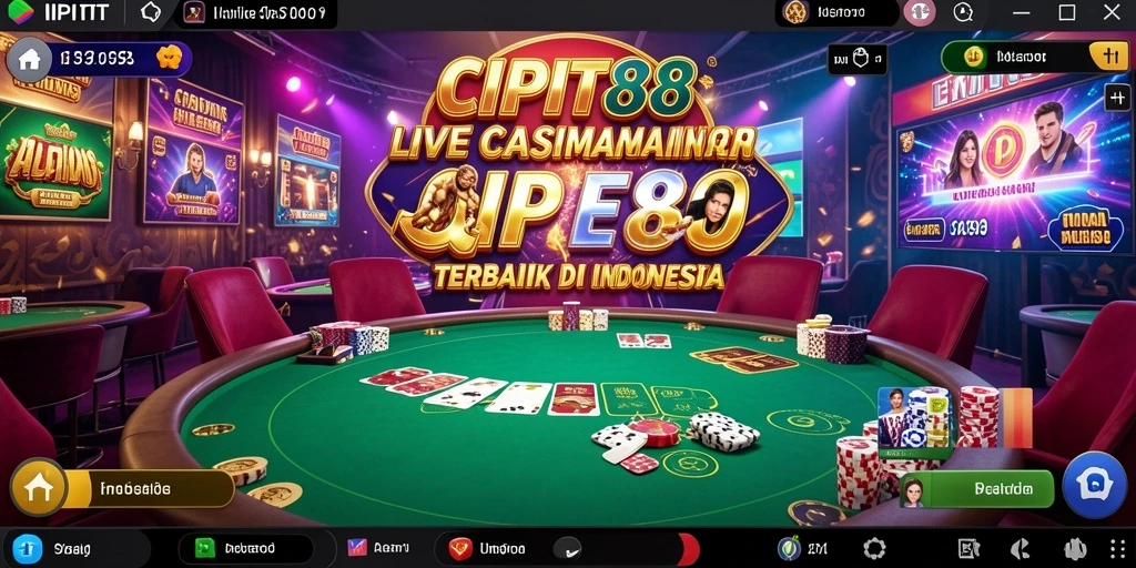 Screenshot <strong>CIPIT88</strong> menunjukkan gameplay langsung dengan dealer yang profesional.