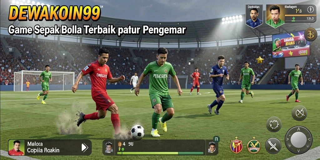 Screenshot gameplay DEWAKOIN99 yang menampilkan momen seru di lapangan.