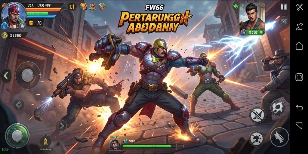 Screenshot dari gameplay FW66 yang menunjukkan aksi mendebarkan.