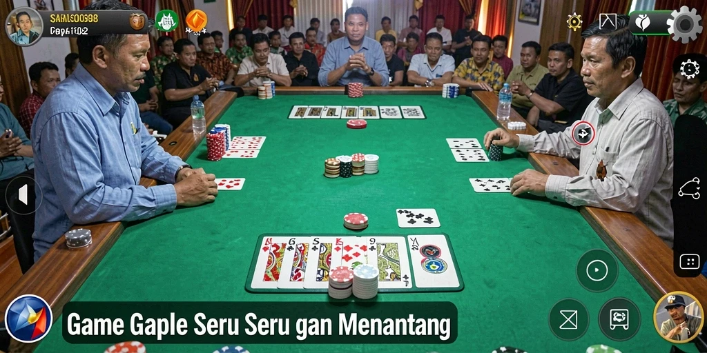 Tampilan gameplay seru Gaple di ID098 dengan fitur interaktif.
