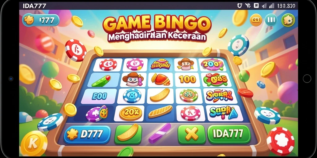 Screenshot utama IDA777 menampilkan gameplay Bingo yang menyenangkan.