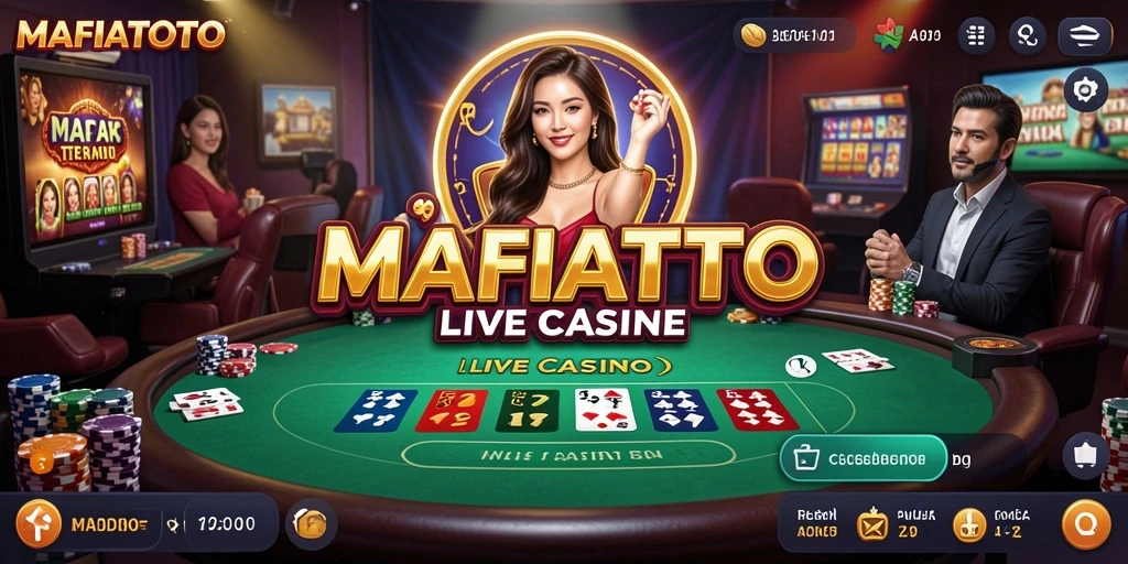 Tampilan dari gameplay Live Casino yang seru di MAFIATOTO.
