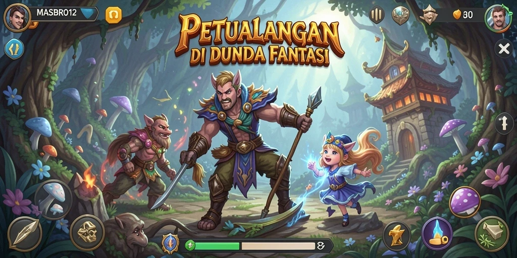 Tampilan gameplay <strong>MASBRO12</strong> dengan petualangan yang seru dan grafis menawan.