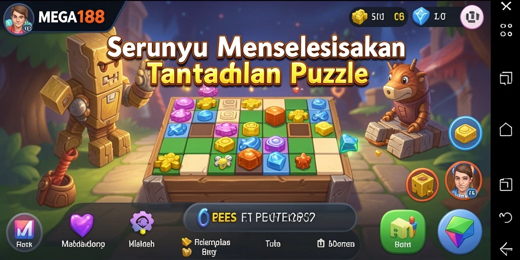 Tampilan gameplay seru dari MEGA188 saat menyelesaikan teka-teki.