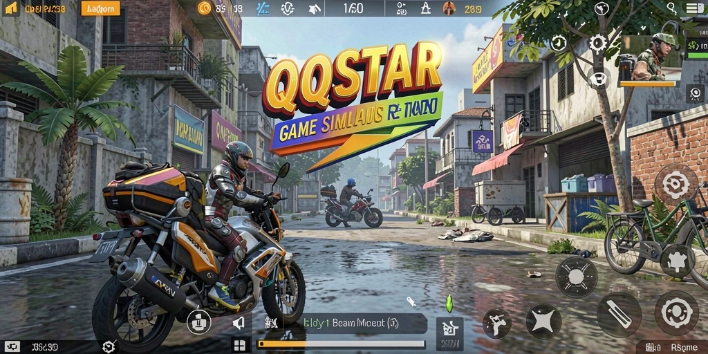 Tampilan gameplay QQSTAR yang mendebarkan dengan elemen simulasi yang kuat.