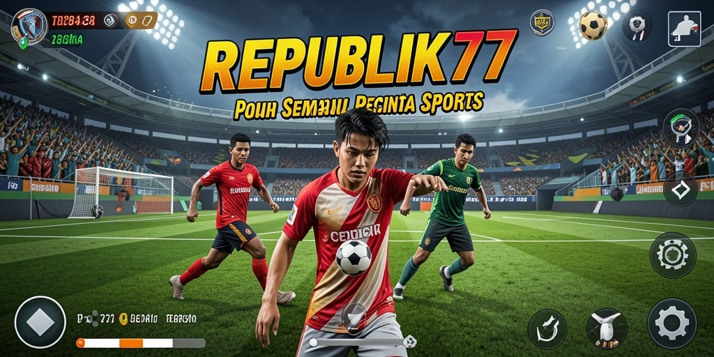 Tampilan utama gameplay REPUBLIK77 yang menarik dan interaktif.