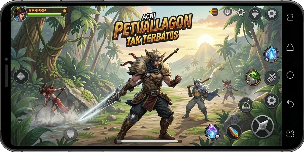 Gameplay RPRPRP yang mendebarkan dalam aksi petualangan.