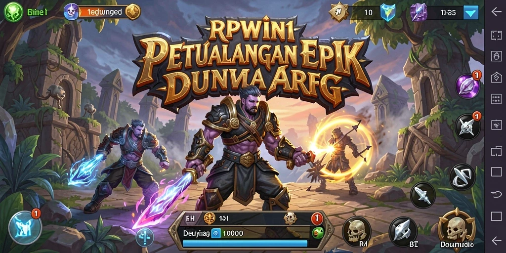 Tampilan permainan RPWIN1 yang memukau dalam aksi ARPG.