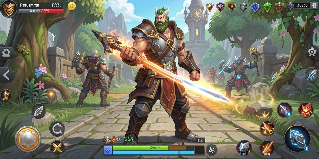 Gameplay seru di dunia ARPG penuh tantangan.