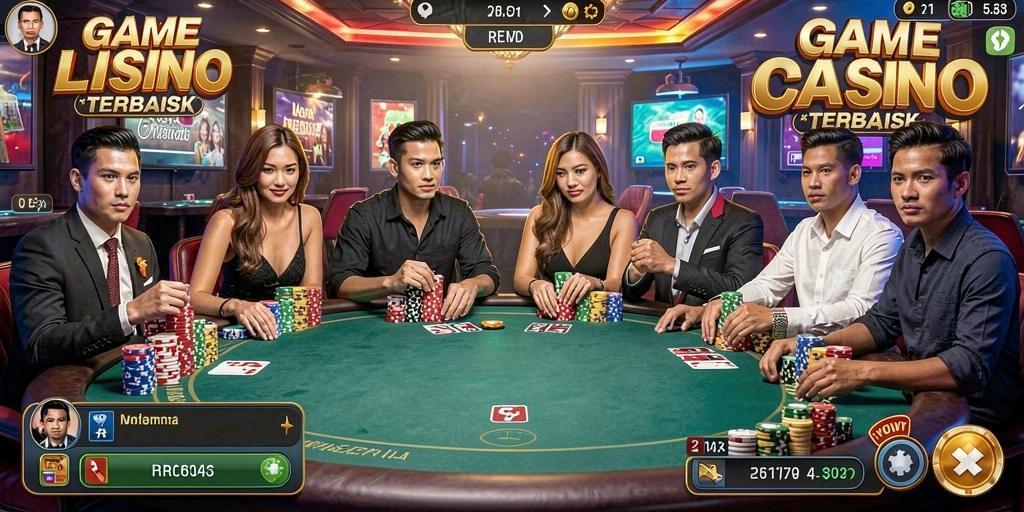 Tampilan gameplay Live Casino yang seru dan interaktif di V21.
