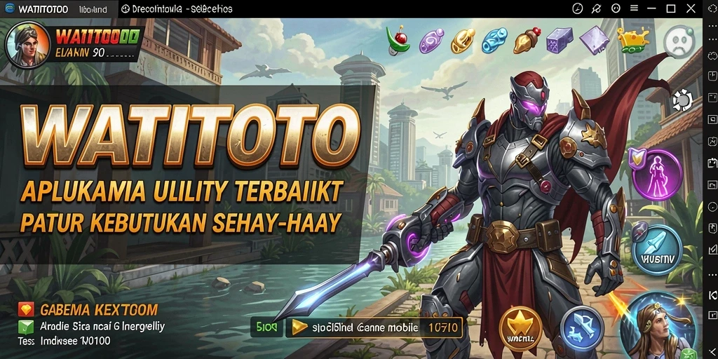 Tampilan utama WATITOTO yang menampilkan antarmuka ramah pengguna untuk optimalisasi utility.