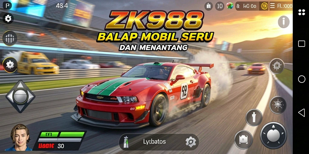 Gameplay mendebarkan dengan mobil balap berkualitas tinggi.